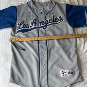 Men's Los Angeles Dodgers Gray and Blue Baseball Jersey